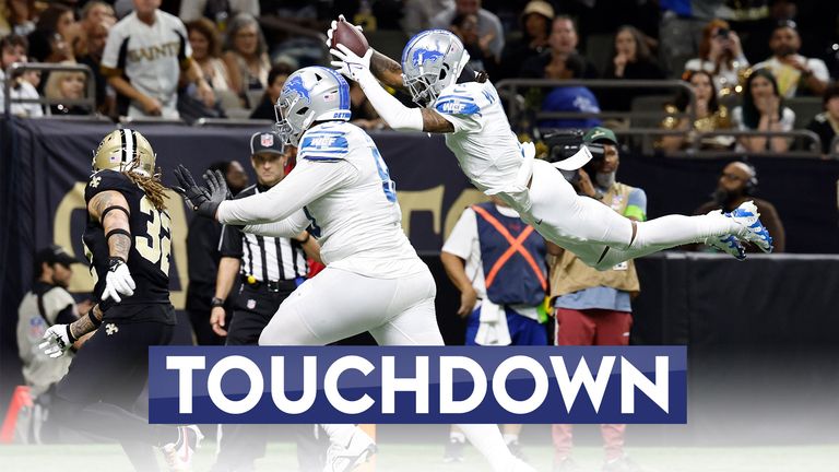 Jameson Williams demonstrated his rapid pace to score the touchdown as Detroit Lions extended their advantage over New Orleans Saints.