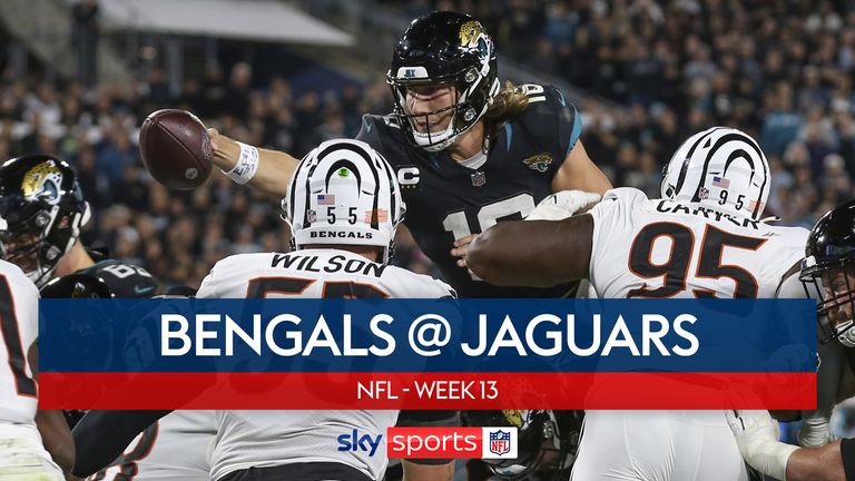 Highlights of the Cincinnati Bengals' clash with the Jacksonville Jaguars in Week 13 of the NFL season