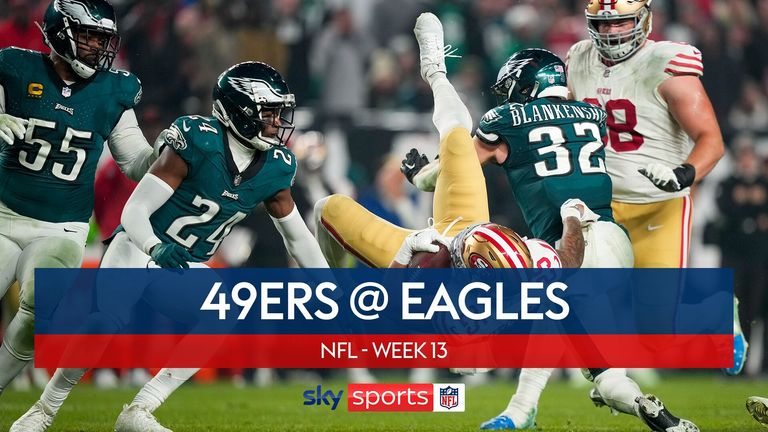 Highlights of the San Francisco 49ers against the Philadelphia Eagles in Week 13 of the NFL season